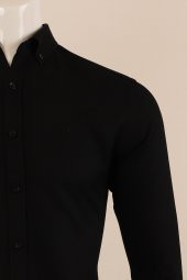 Uzun Kol Slim Fit Desenli Gömlek - 5