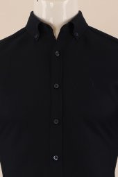 Uzun Kol Slim Fit Desenli Gömlek - 8