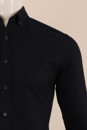 Uzun Kol Slim Fit Desenli Gömlek - 9