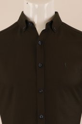 Uzun Kol Slim Fit Desenli Gömlek - 12