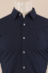 Uzun Kol Slim Fit Desenli Gömlek - 4