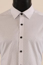 Uzun Kol Slim Fit Desenli Gömlek - 8
