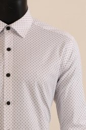 Uzun Kol Slim Fit Desenli Gömlek - 9