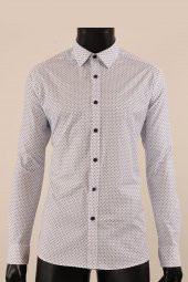 Uzun Kol Slim Fit Desenli Gömlek - 10