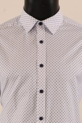 Uzun Kol Slim Fit Desenli Gömlek - 12