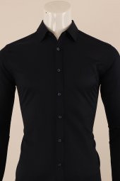 Uzun Kol Slim Fit Desenli Gömlek - 3