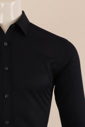 Uzun Kol Slim Fit Desenli Gömlek - 5