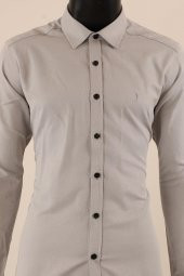 Uzun Kol Slim Fit Desenli Gömlek - 11