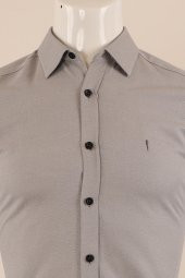 Uzun Kol Slim Fit Desenli Gömlek - 8