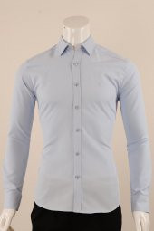 Uzun Kol Slim Fit Desenli Gömlek - 10
