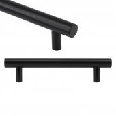 Mobilya Dolap Kapak Çekmece Kulpu Kulbu 128 mm Mat Siyah Metal Kulp - 4