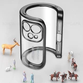 İphone 14 Lazer Kamera Lens Korumalı Plating Telefon Kılıf&Kapak thumbnail 9