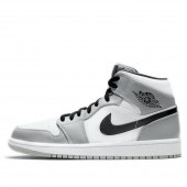 Nike Air Jordan 1 Mid Light Smoke Grey Unisex Spor Ayakkabı - 1