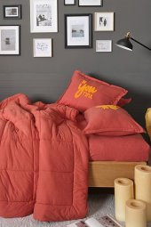 Karaca Home Motto Cotton Comfort Çift Kişilik Mercan - 2