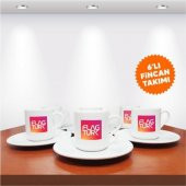 Firma Logo Baskılı 6'lı Kahve Fincan Seti-012 - 2