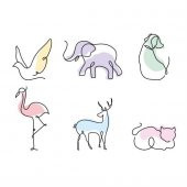 Hayvan Temalı 6'lı Kahve Fincan Seti-007 - 2