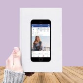 Fotoğraf Baskılı Facebook Temalı Deri Kaplı Defter-029 - 1