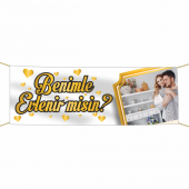 Evlilik Teklifi Kumaş Pankart -10- - 1