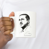 Recep Tayyip Erdoğan Beyaz Bardak Kupa - 1