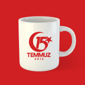 15 Temmuz Beyaz Bardak Kupa - 1