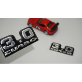 3.0 Turbo Logo Yan Çamurluk 3M Metal Logo Amblem Seti thumbnail 1
