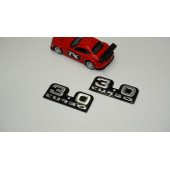 3.0 Turbo Logo Yan Çamurluk 3M Metal Logo Amblem Seti thumbnail 2