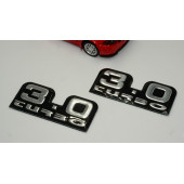 3.0 Turbo Logo Yan Çamurluk 3M Metal Logo Amblem Seti thumbnail 3