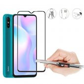 Xiaomi Redmi 9A Zore Kenarları Kırılmaya Dayanıklı Cam Ekran Koruyucu - 5