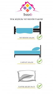 NevresimEv Flora Tek Kişilik Nevresim Takımı - 3