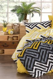 NevresimEv Maze Hardal Çift Kişilik Nevresim Seti - 2