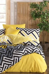 NevresimEv Maze Hardal Çift Kişilik Nevresim Seti - 3