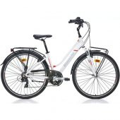 Bianchi Travel 505 28 Jant 21 Vites 44 cm V-Fren Şehir Bisikleti-Beyaz Mercan - Gri - 1