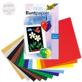 Buntpapier Gummiert El İşi Kağıdı  10 Renk 18,5x29,7cm - 5