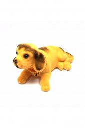 Hareketli Kafa Sallayan Araç Içi Nostaljik Büyük Boy Köpek Retro Aksesuar Nubuk Yüzeyli Sevimli Süs - 6