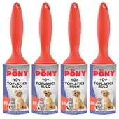 PONY TÜY TOPLAYICI RULO 4 LÜ SET KEDİ KÖPEK - 1