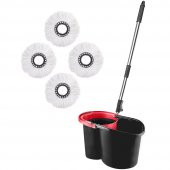 PONY OTOMATİK TEMİZLİK SETİ 4 ADET MİKROFİBER MOP PASPAS - 1