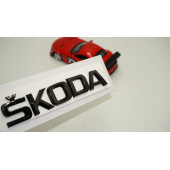 Skoda Bagaj Siyah ABS Orjinal 3M 3D Yazı Logo Amblem - 1