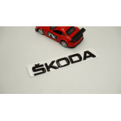Skoda Bagaj Siyah ABS Orjinal 3M 3D Yazı Logo Amblem - 2