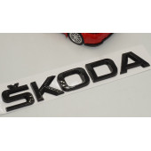 Skoda Bagaj Siyah ABS Orjinal 3M 3D Yazı Logo Amblem - 3