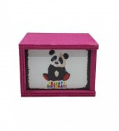 Panda Happy Birthday Doğum Günü Konsept Ahşap Kutulu Kupa Bardak thumbnail 5