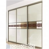 D-33 Altın 87,5 x 14 cm Sibu Aynalı Pleksi Mobilya Dolap Süsü - 2