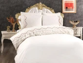 Başak Nakışlı 6 Parça Nevresim Takımı Krem thumbnail 1