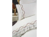 Başak Nakışlı 6 Parça Nevresim Takımı Krem thumbnail 3