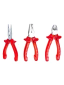 Profesyonel 3-lü Şeffaf 180 mm Kombine Set Yankeski-Pense-Kargaburnu - 1