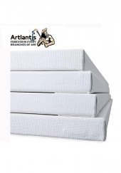 Tuval 25x35 Arkadan Zımbalı Astarlı 3 Adet Resim Tuvali 25*35 Öğrenci Tual Akrilik Boya Yağlı Boya İçin İdeal - 5