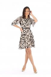 Modatalika Kadın Kol Detaylı Midi Boy Elbise thumbnail 4