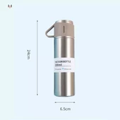 Paslanmaz Çelik 304 Çelik Termos Bardaklı Sıcak Soğuk Muhafazalı Kaliteli Sızdırmaz Mug FLYON-527 - 3