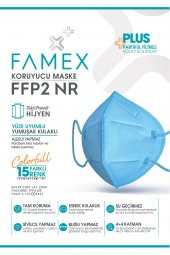 FAMEX N95 FFP2 KORUYUCU MASKE NAR ÇİÇEĞİ RENK 10 ADET TEKLİ PAKET DUCK MODELİ - 4