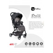 4 Baby AB381 Drone Siyah Kabin Bebek Arabası Antrasit - 2