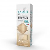 FAMEX N95 FFP2 KORUYUCU MASKE BEJ RENK 10 ADET TEKLİ PAKET FİSH MODELİ - 1
